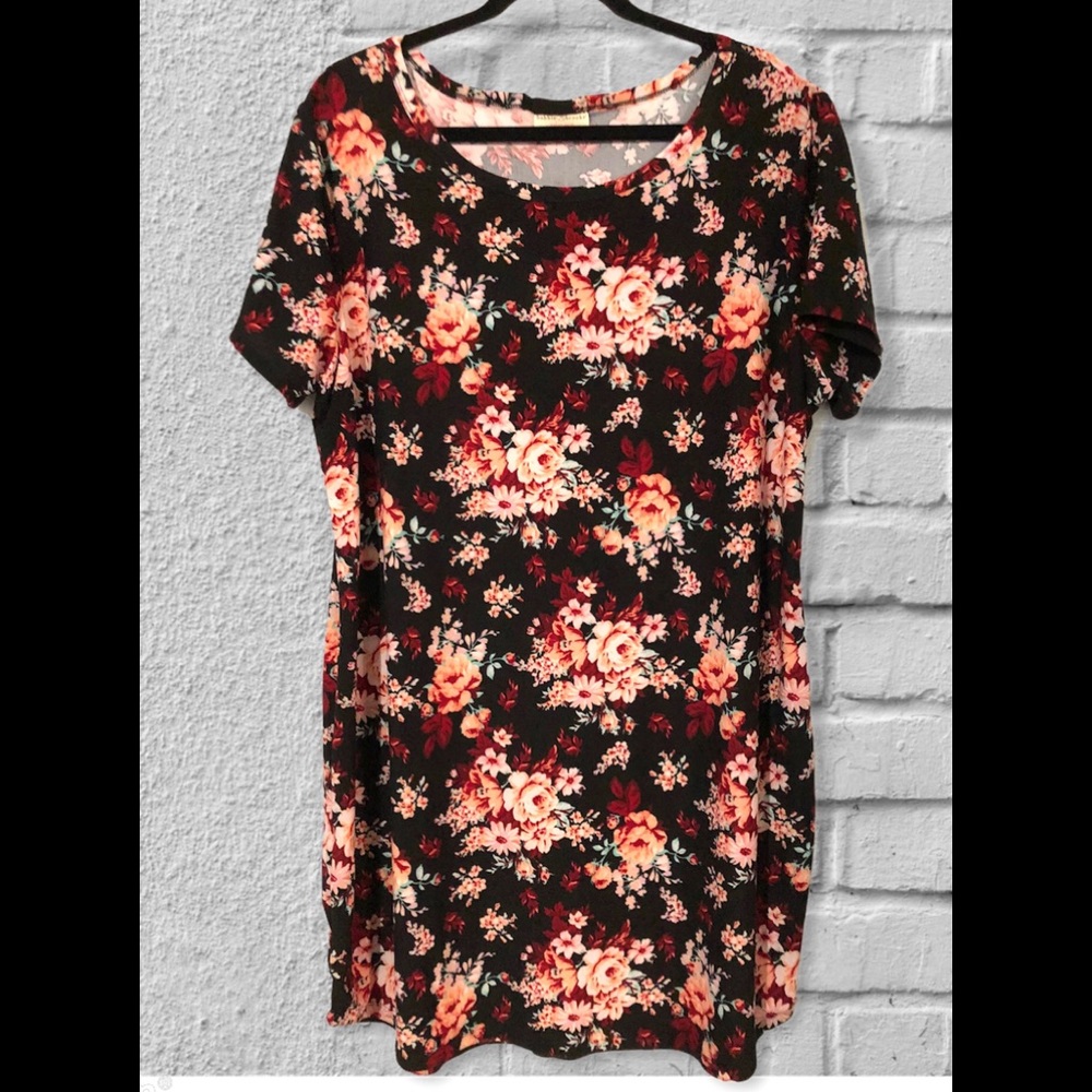 Floral stretch long tunic